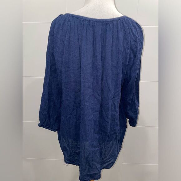 Blue peasant shirt - Picture 4 of 6